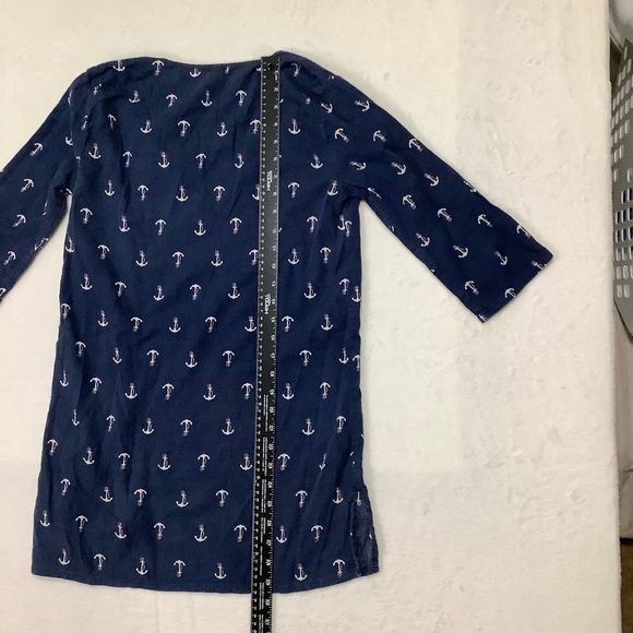 J Crew Factory Top Sz XS Navy Anchors - Picture 5 of 7